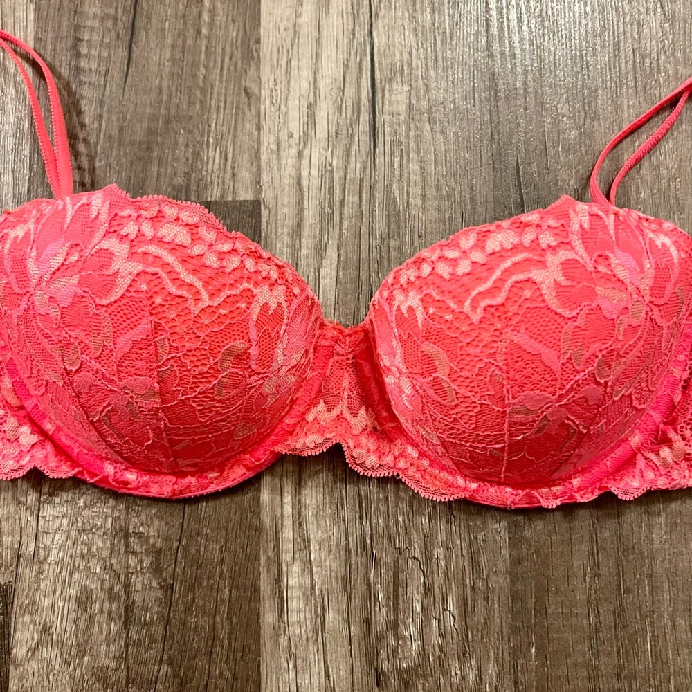 PINK Victorias Secret Lace Push Up Bra